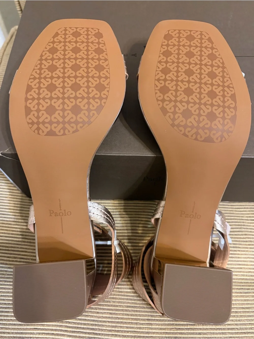 NWT Linea Paolo Eden-L Women's Metallic Leather Sandal - Size 9